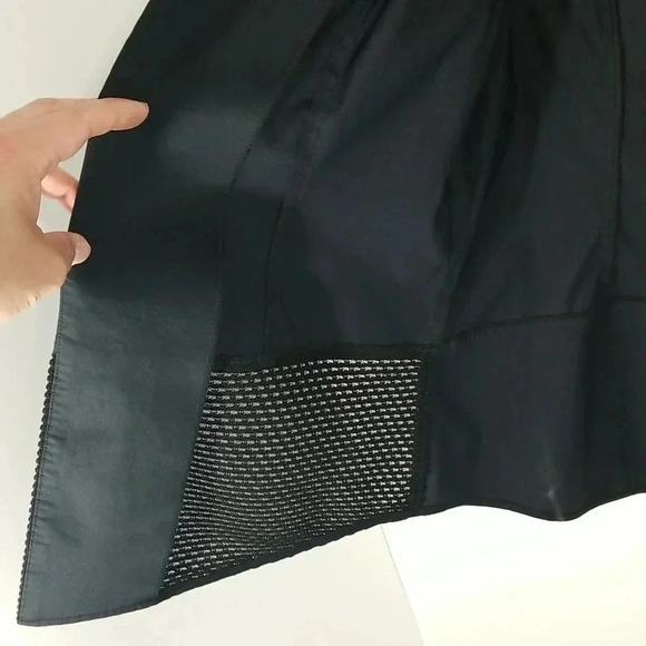 {Ming Wang} Black Mesh Long Sleeves Collar Tapered Back Open Jacket - Picture 11 of 17